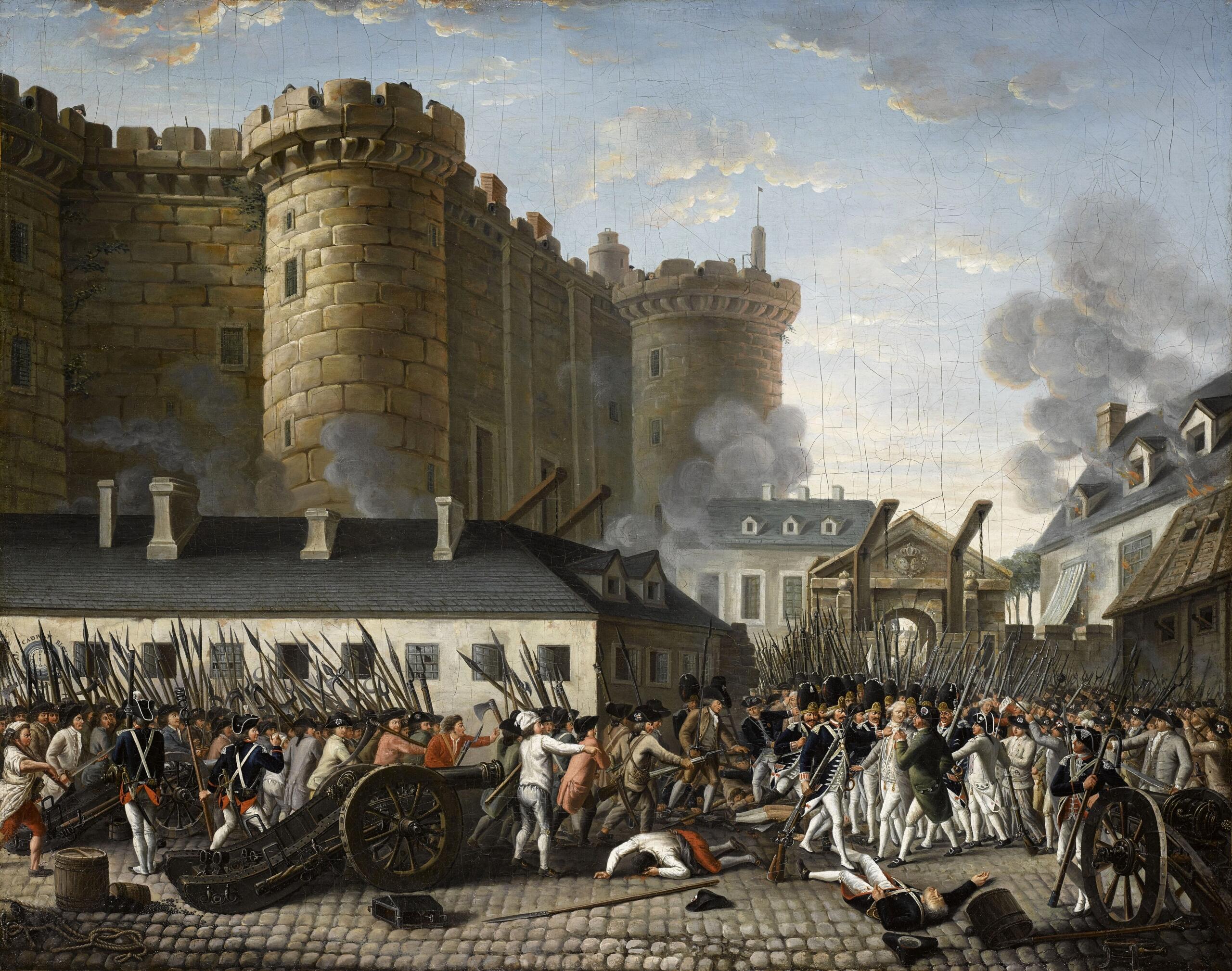 Ein Gemälde über den Sturm auf die Bastille