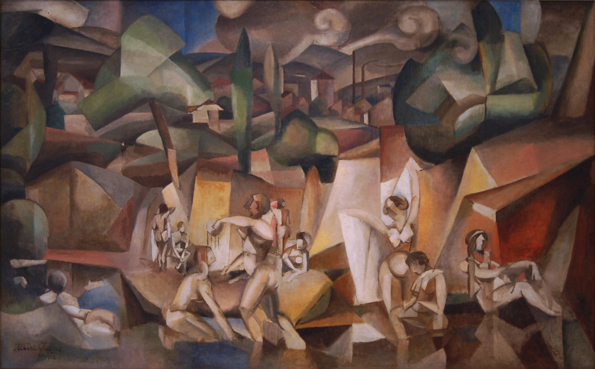 Albert Gleizes, 1912, Les Baigneuses,Öl auf Leinwand