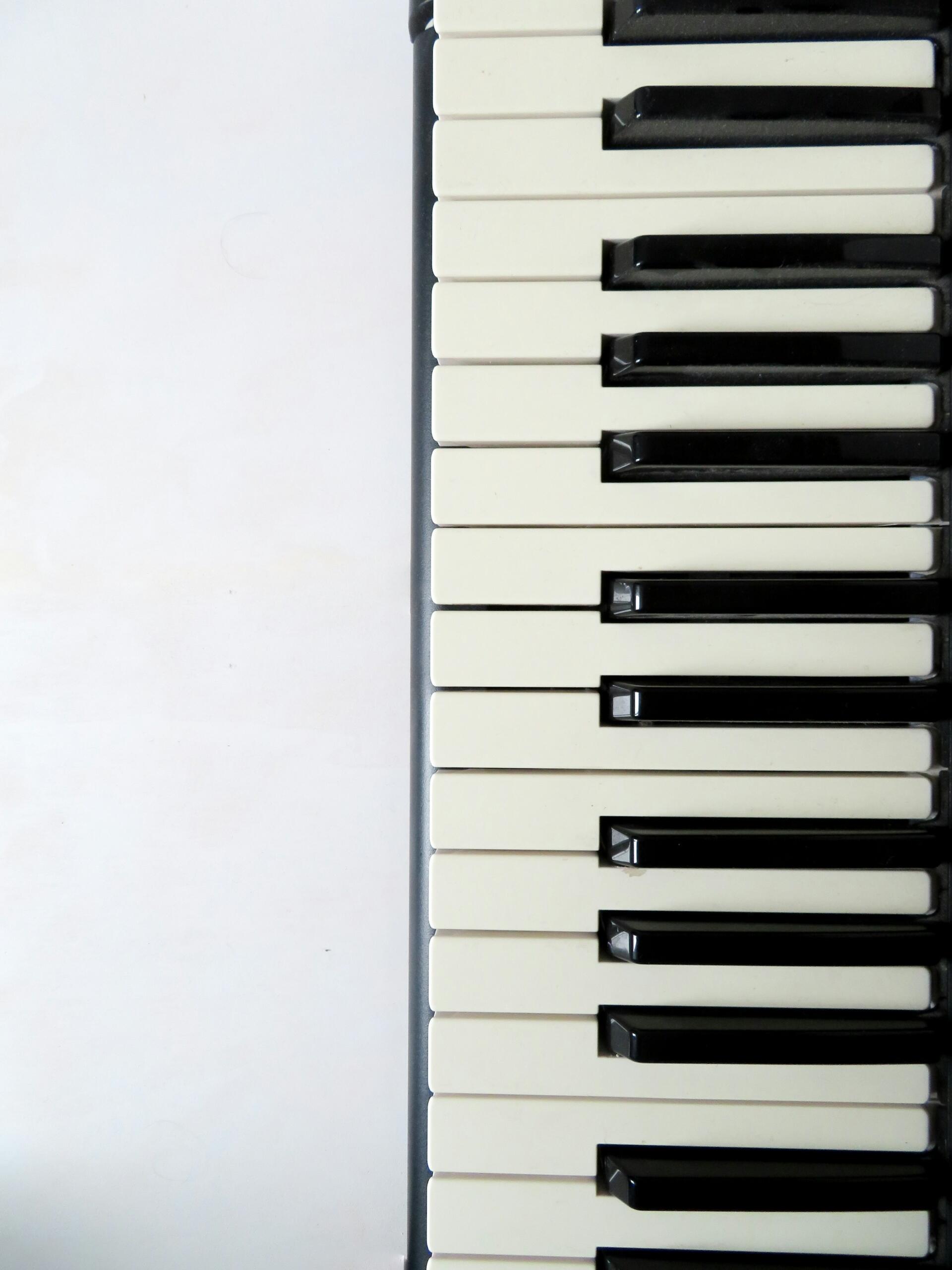 Eine Klavier Tastatur.