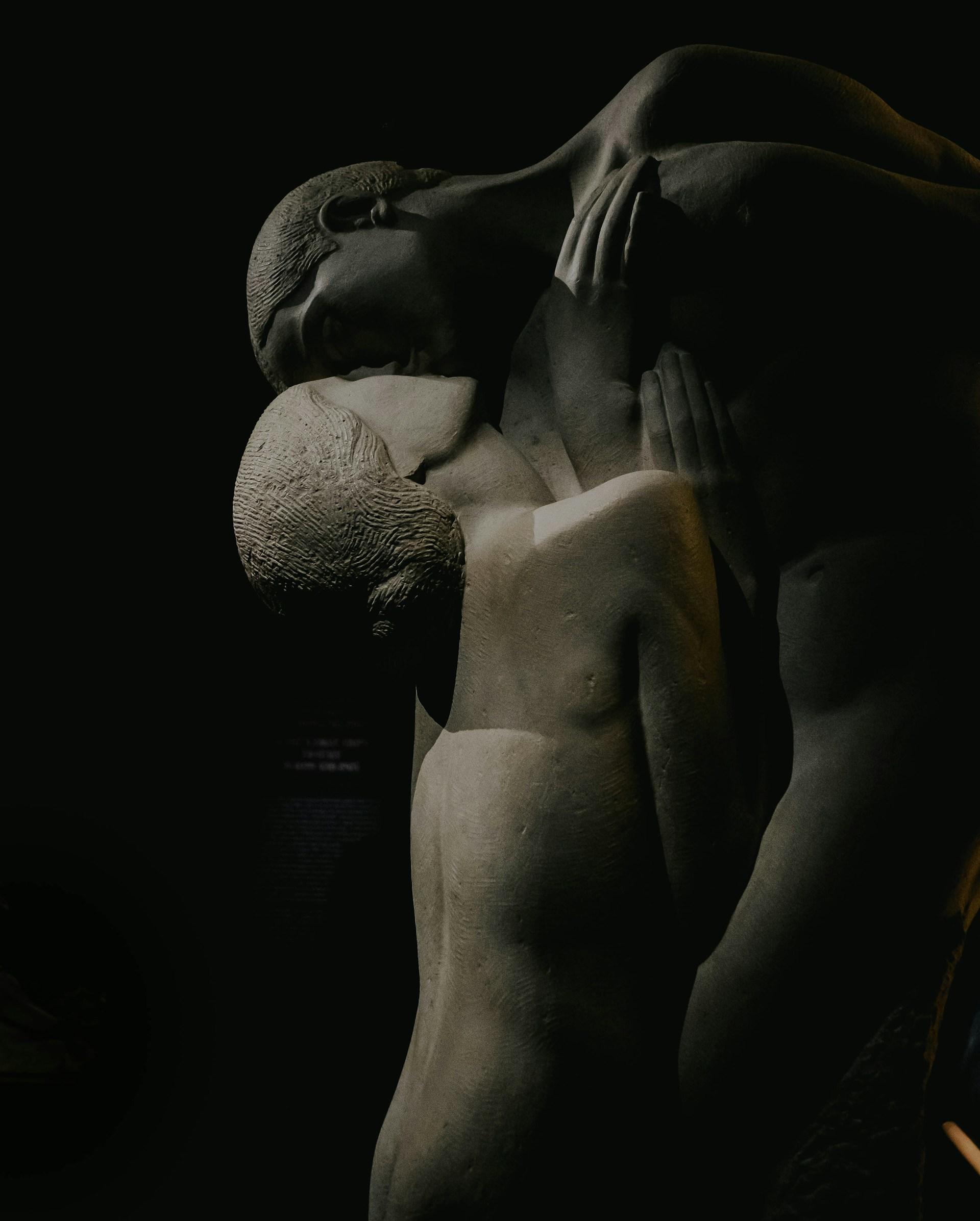 Ehepaar in der roemischen Gesellschaft als Statue