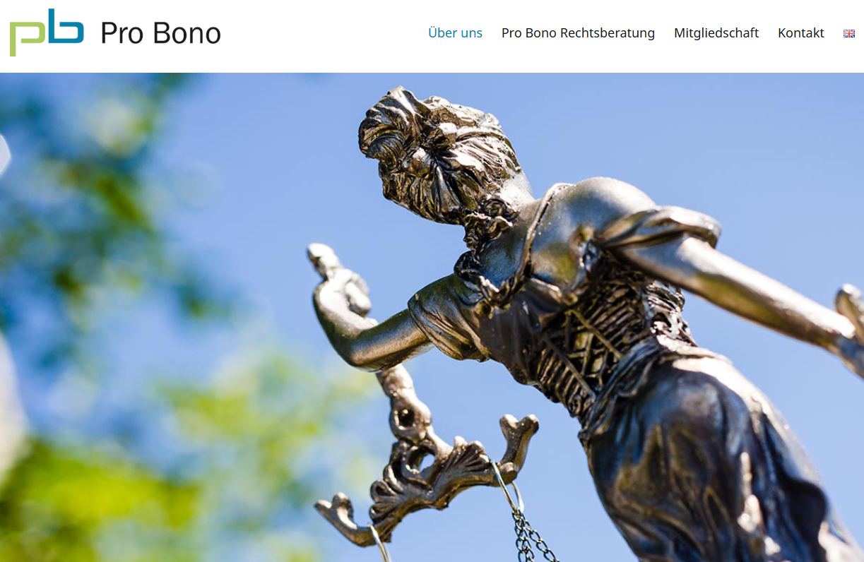Screenshot der Pro Bono Deutschland e.V. Website