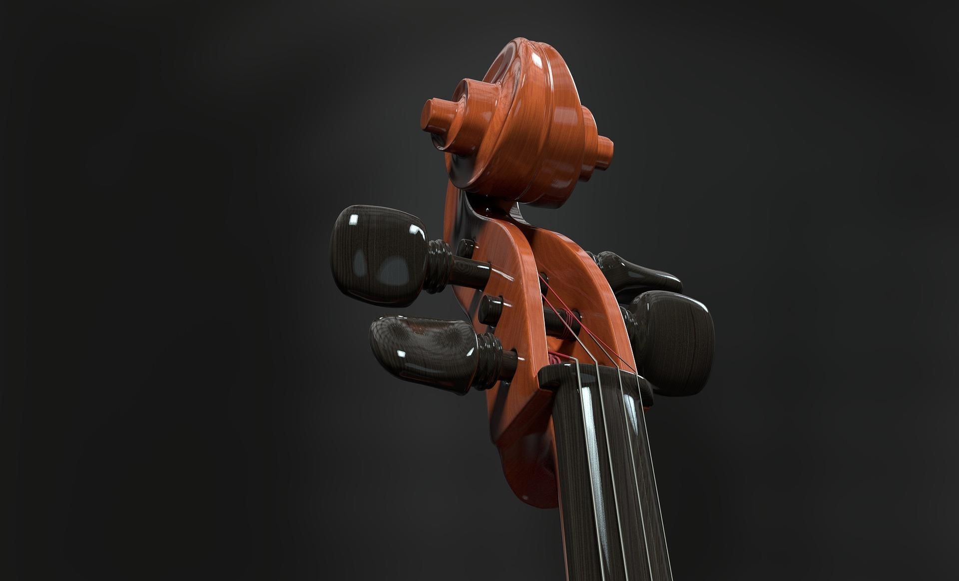 An den Wirbeln kann man ein Cello stimmen.