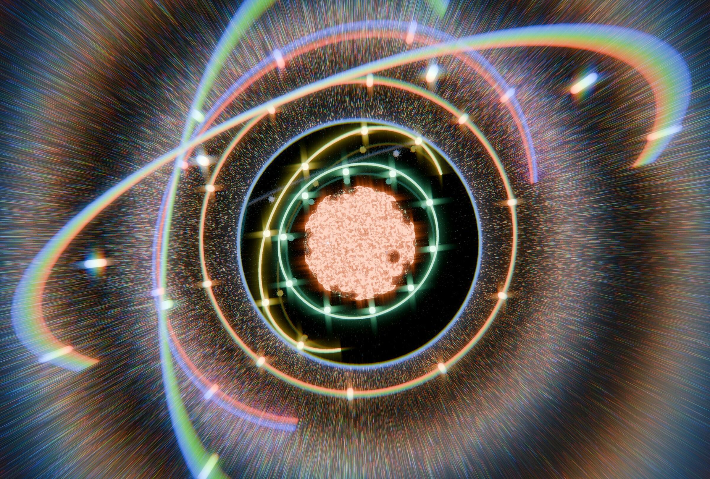 Ein Abstraktes Bild von einem Atom.