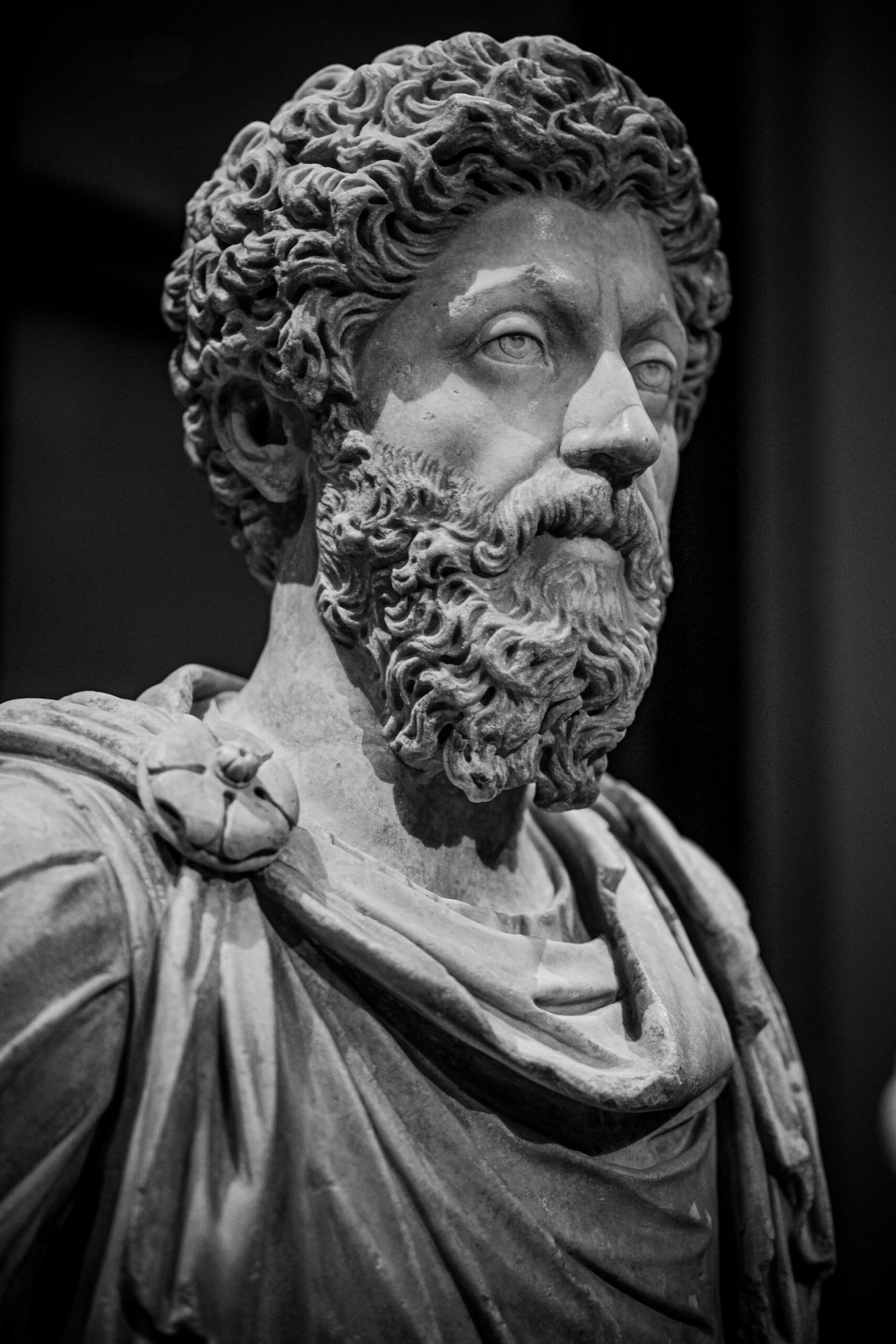 Eine Büste des Marcus Aurelius.