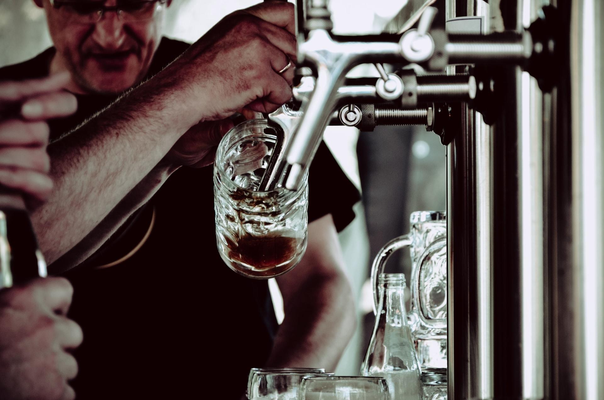 Nahaufnahme vom Bierzapfen