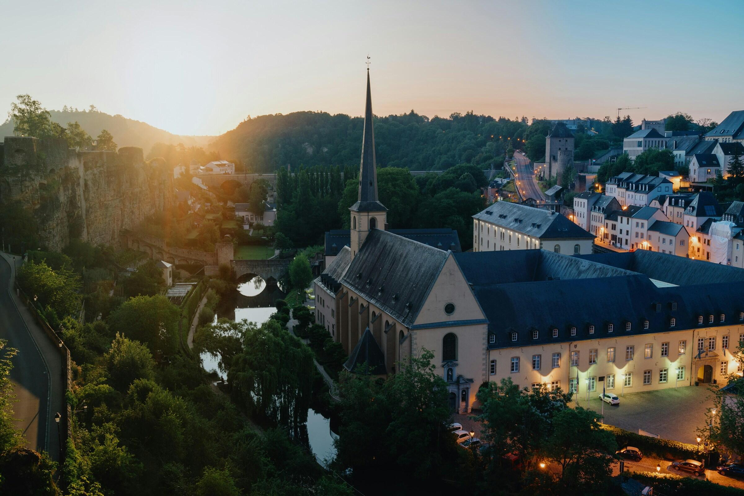 Luxemburg im Sonnenuntergang