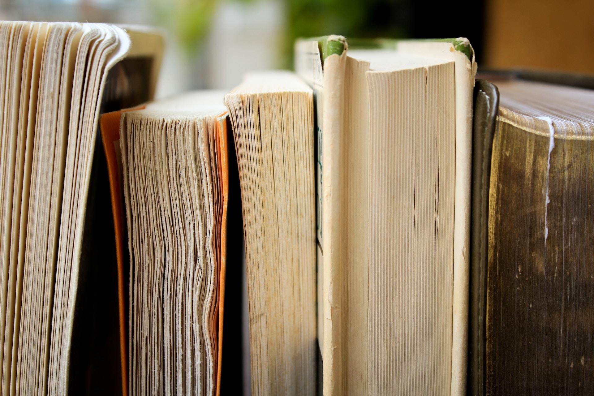 Mehrere Bücher nebeneinander.