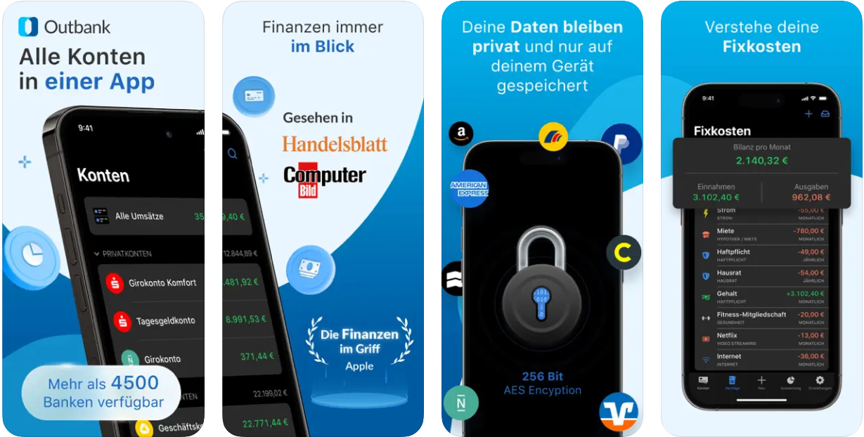 Outbank App Screenshot aus dem App Store