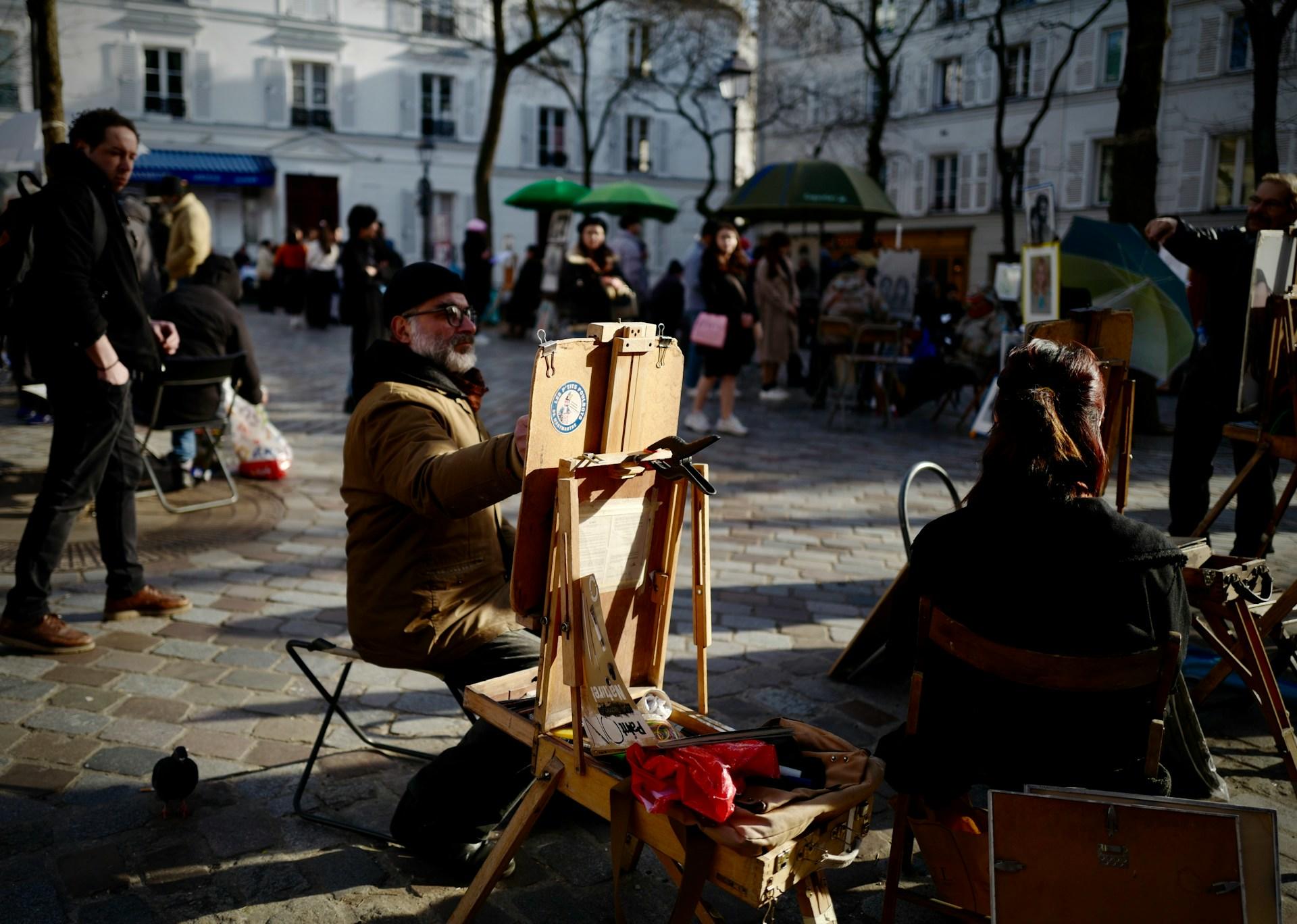 Malende Künstler in Montmartre, Paris