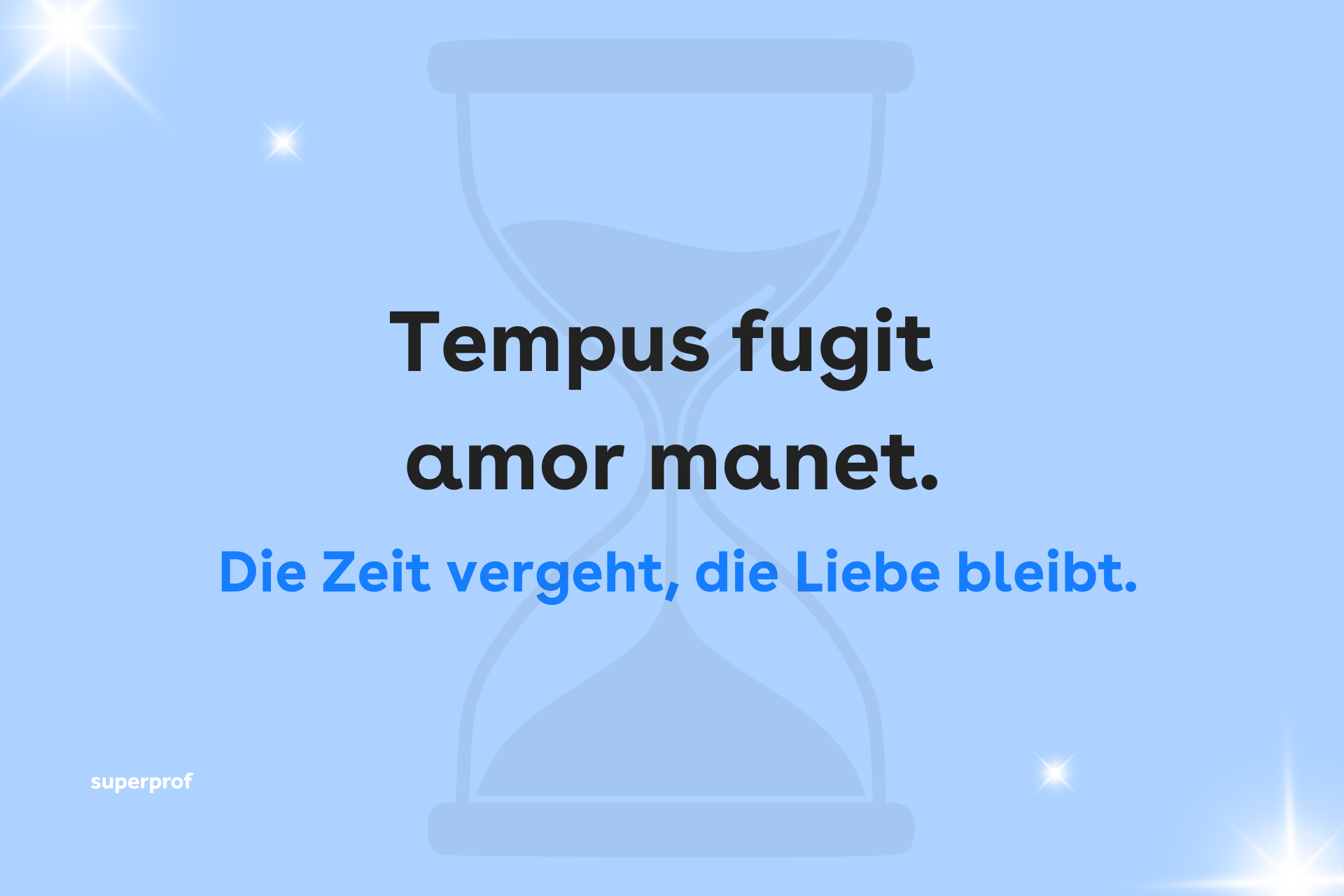 Die Zeit vergeht die Liebe bleibt.
