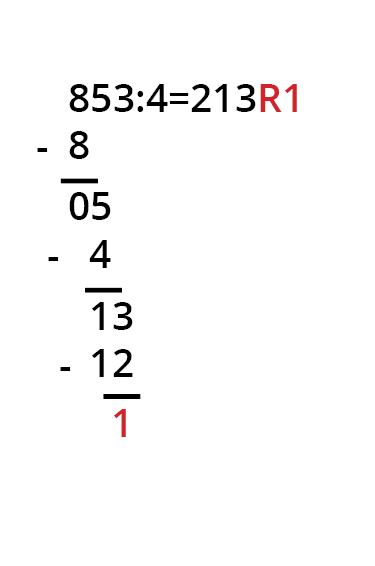 Beispielbild schriftlicher Division