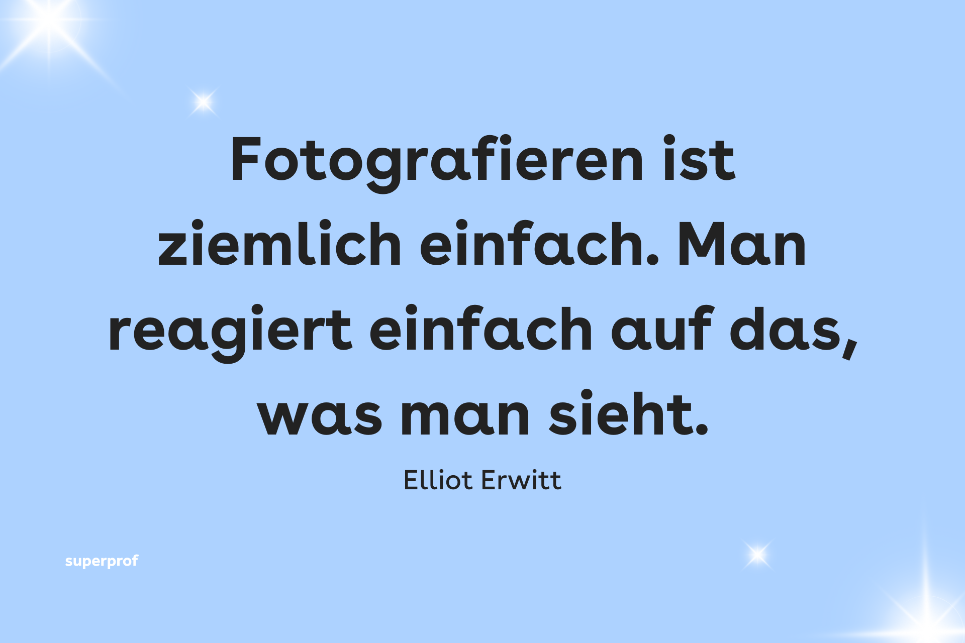 Fotografieren ist ziemlich einfach. Man reagiert einfach auf das, was man sieht.