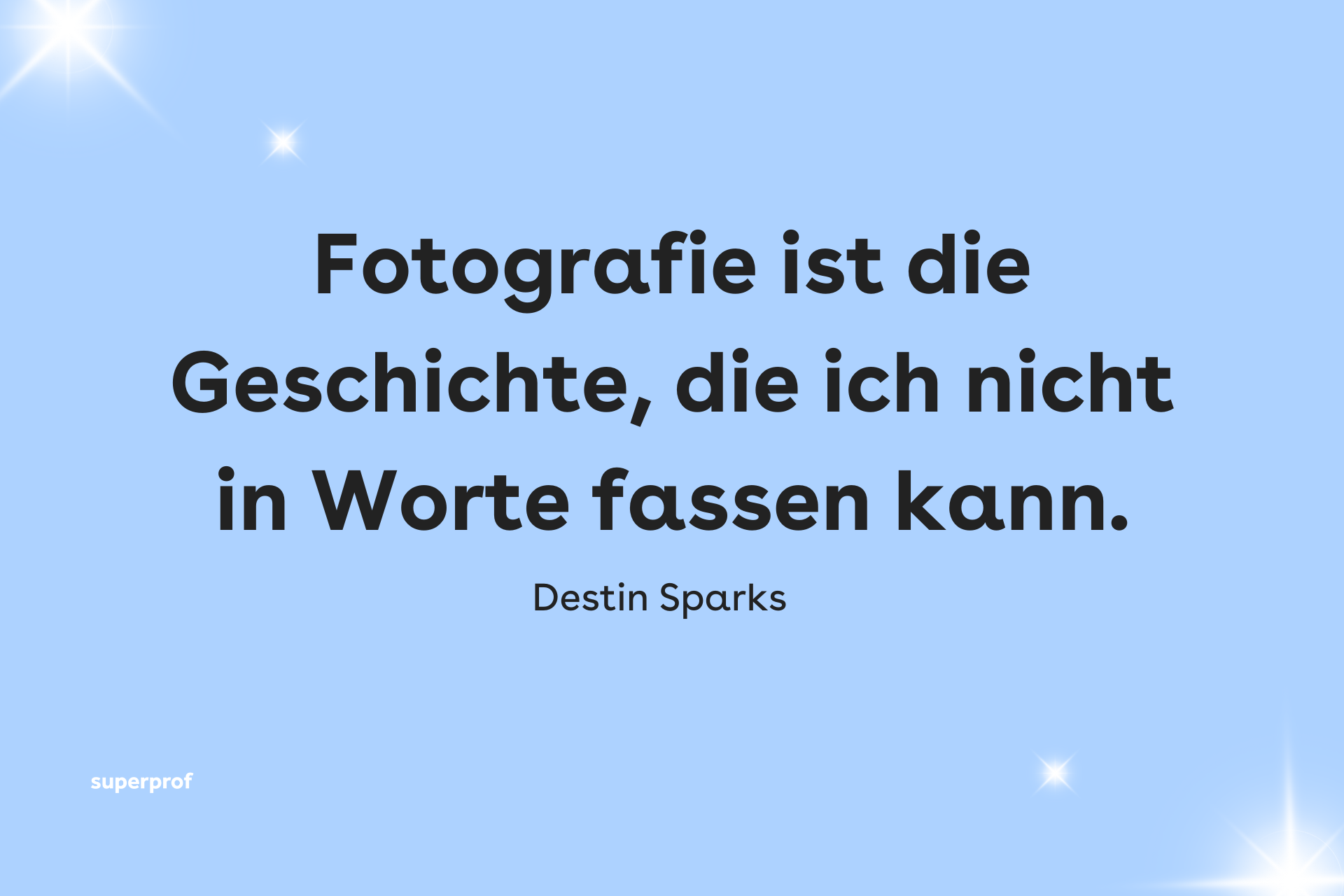Fotografie ist die Geschichte, die ich nicht in Worte fassen kann.