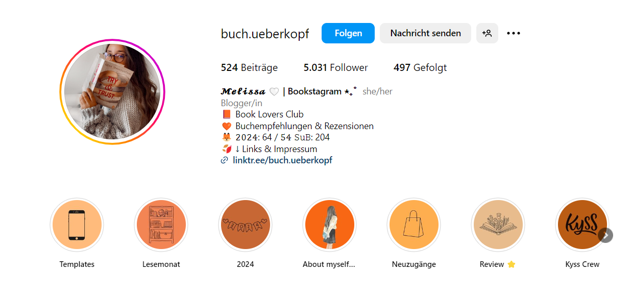 Buch.Ueberkopf Instagram Account Screenshot