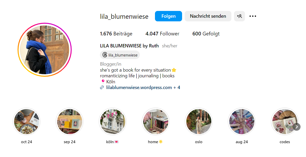 Lila_Blumenwiese Instagram Account