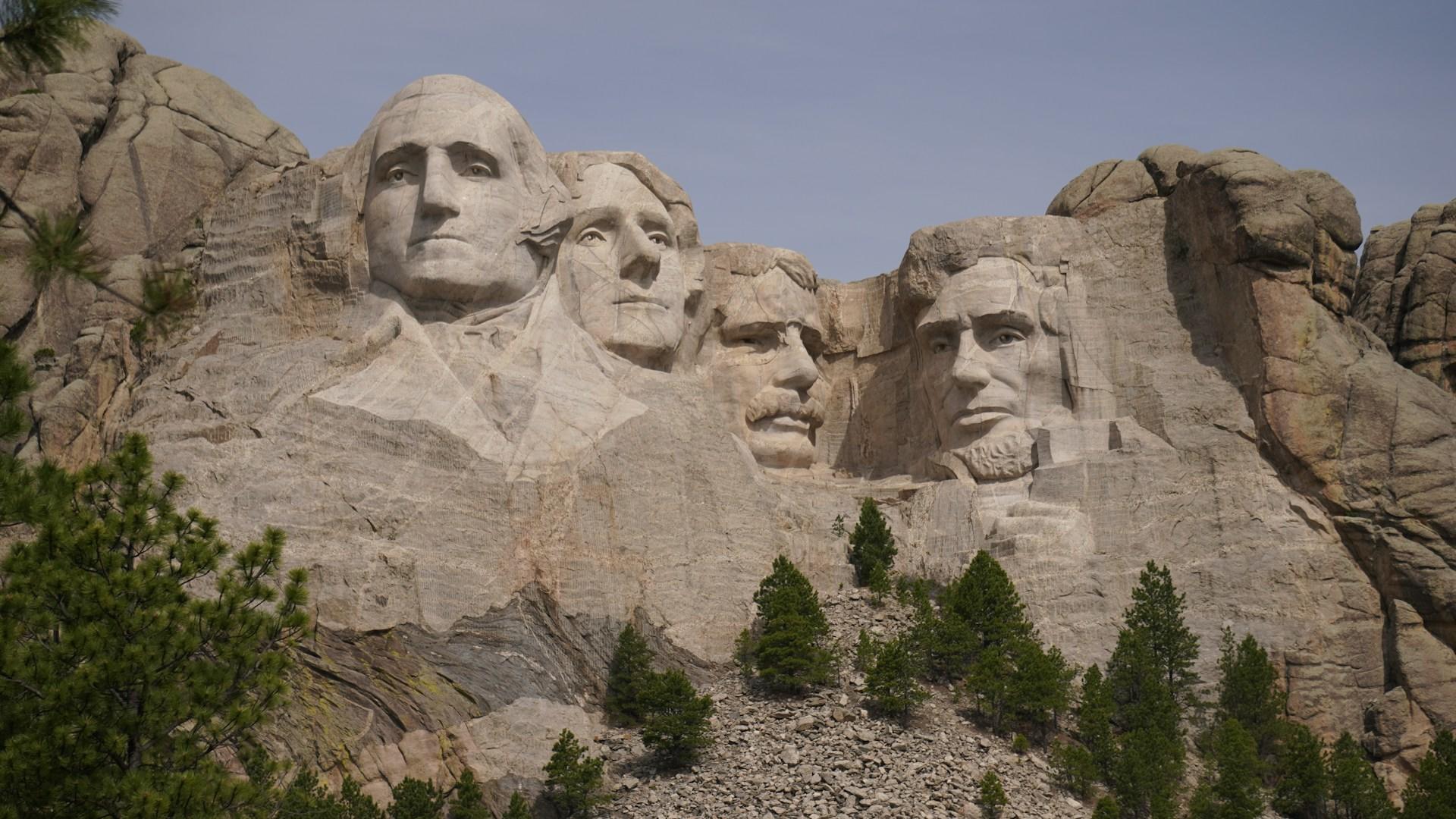 Washington als einer der Gründerväter verewigt im Mount Rushmore