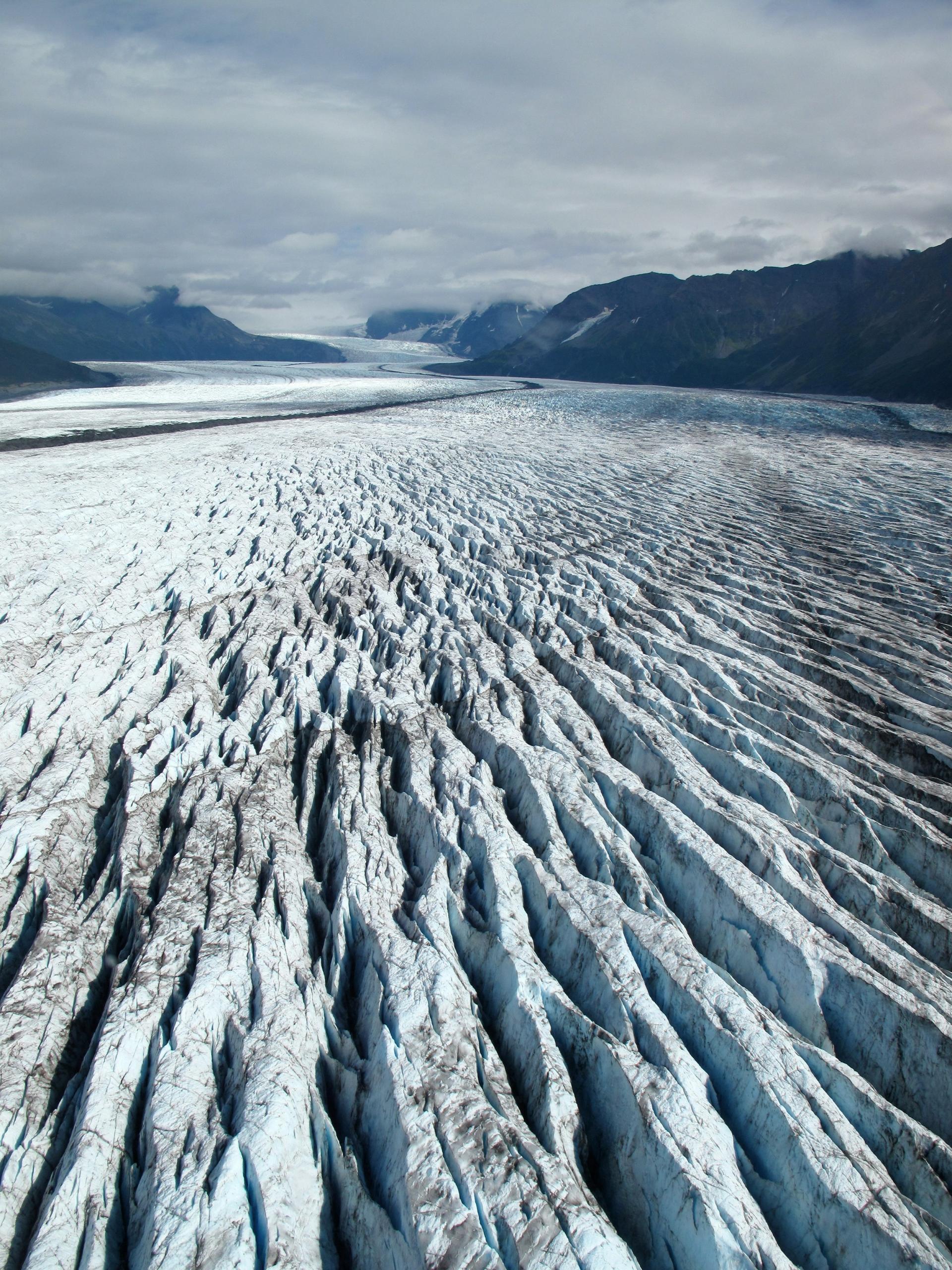 Ein großer Gletscher in Island.