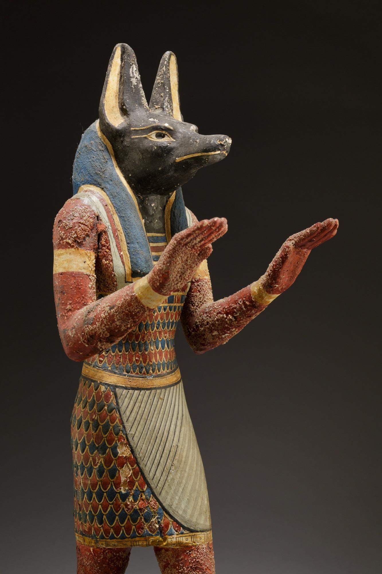 Kleine Statue der ägyptischen Gottheit Anubis
