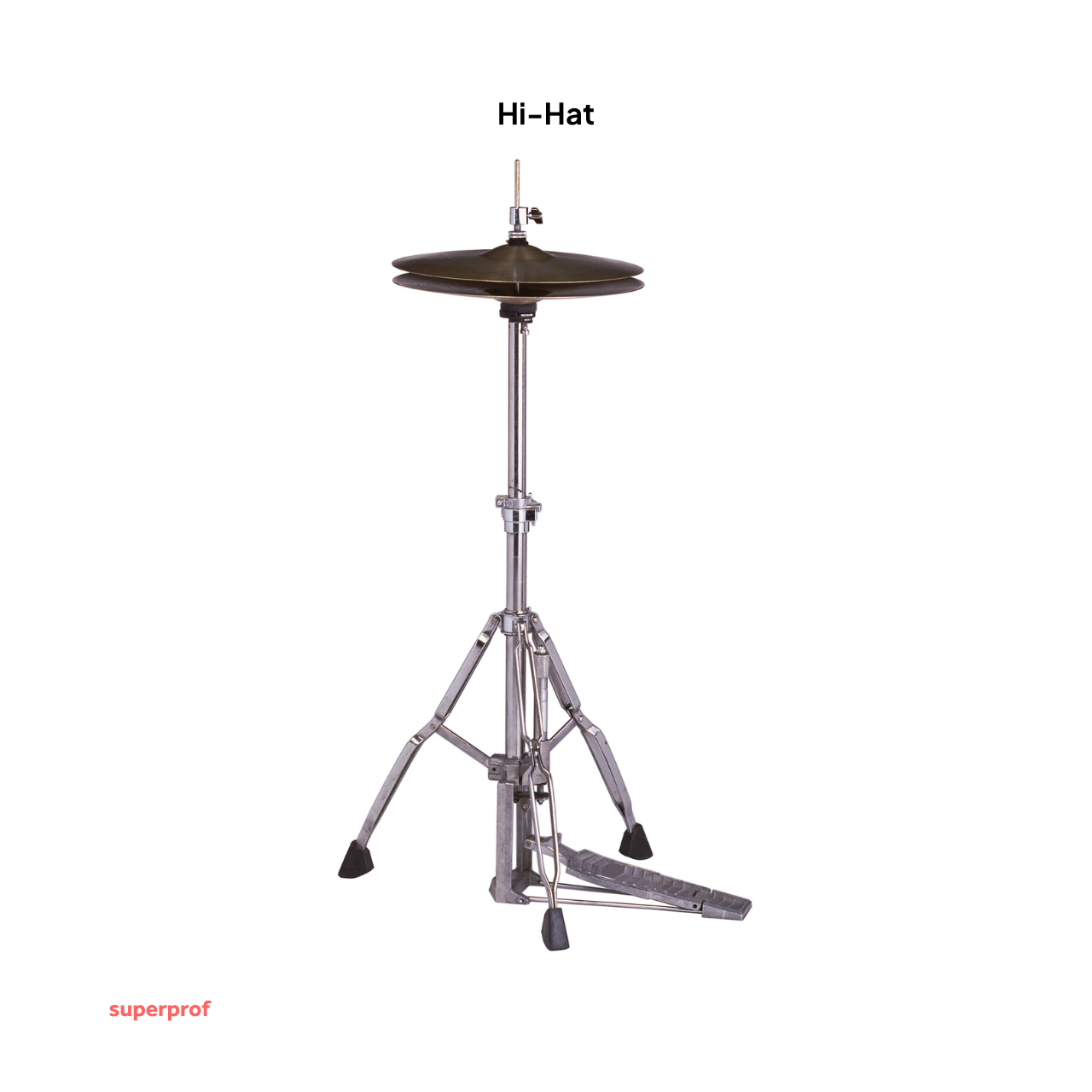 Eine Hi-Hat mit Fußpedal