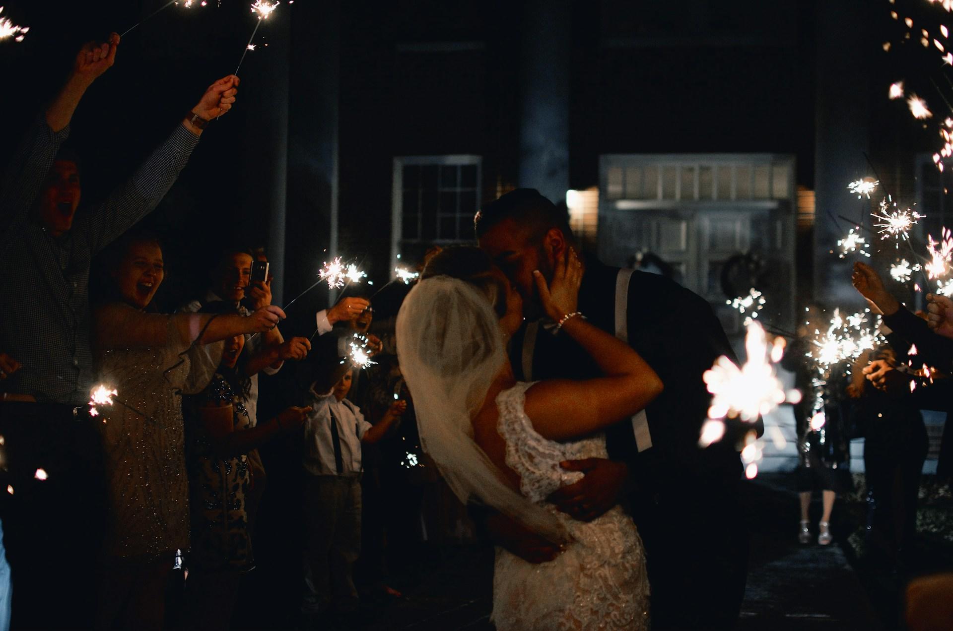 Lichtertanz auf einer Hochzeit