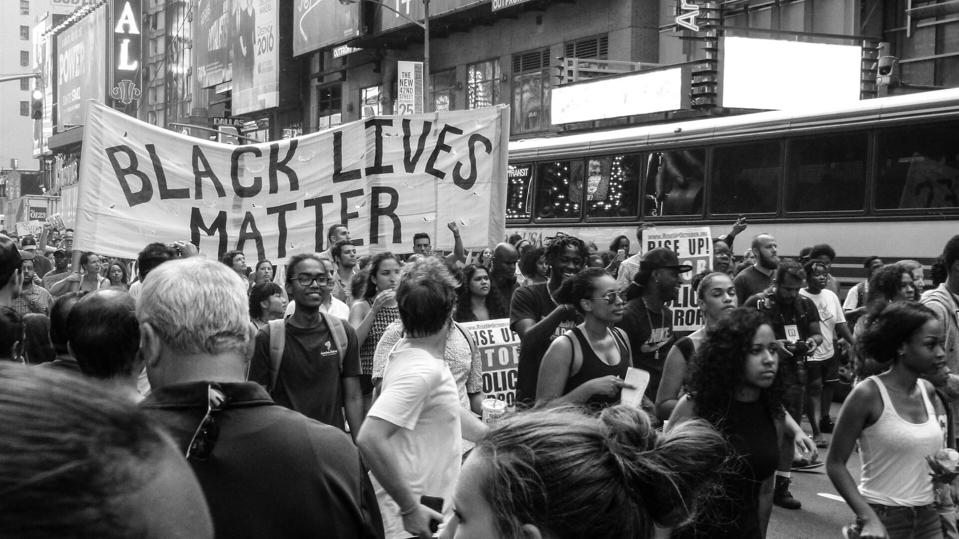 Black Lives Matter Proteste in einer Großstadt