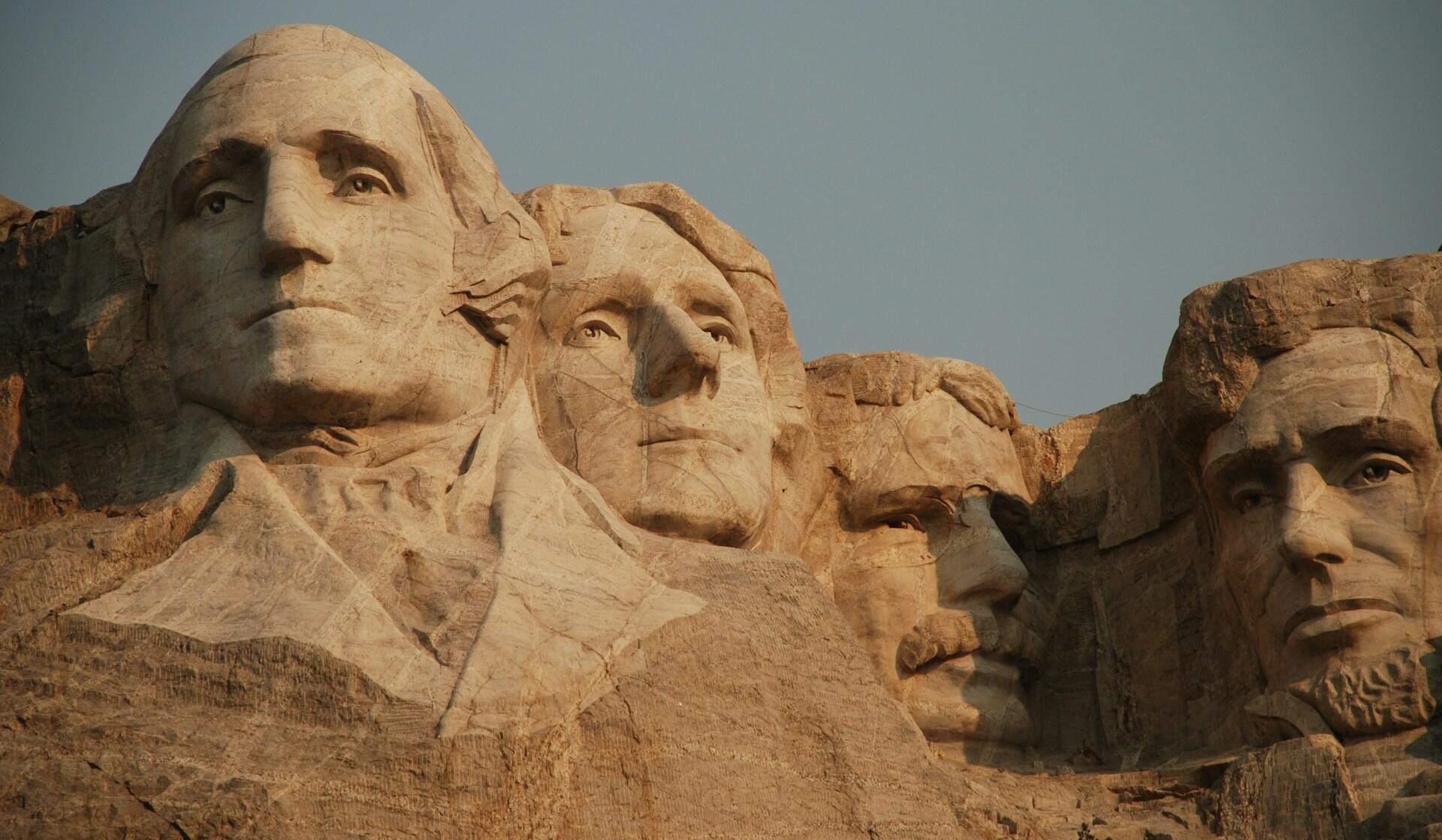 Die Gesichter von US-Präsidenten in einem Berg