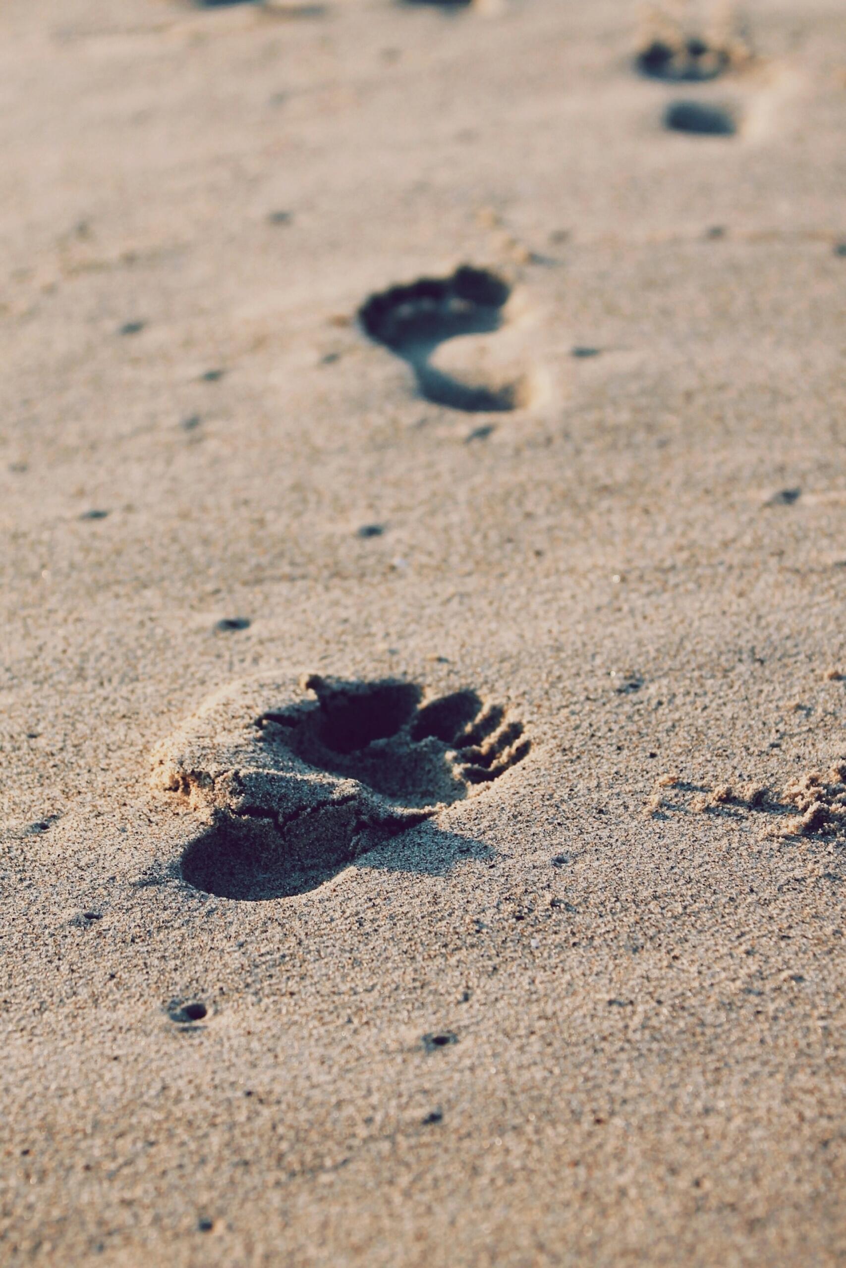 Fußabdrücke im Sand