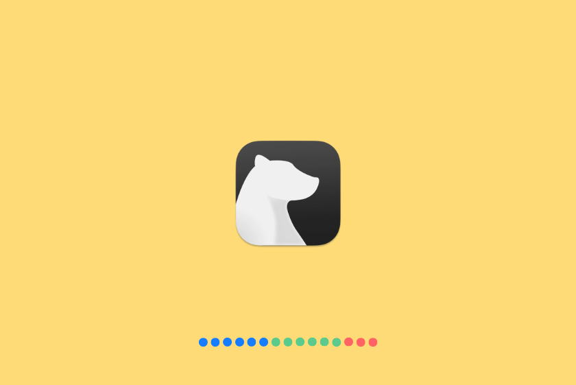 Logo der Bear-App auf gelbem Hintergrund