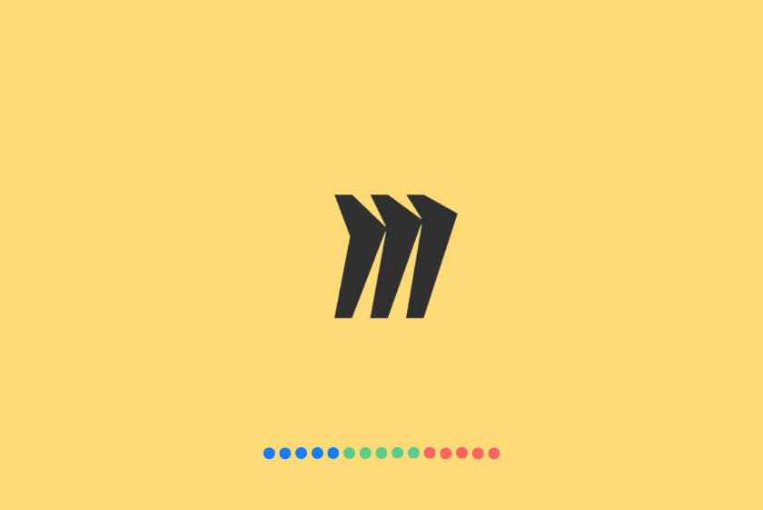 Logo der Miro-App auf gelbem Hintergrund