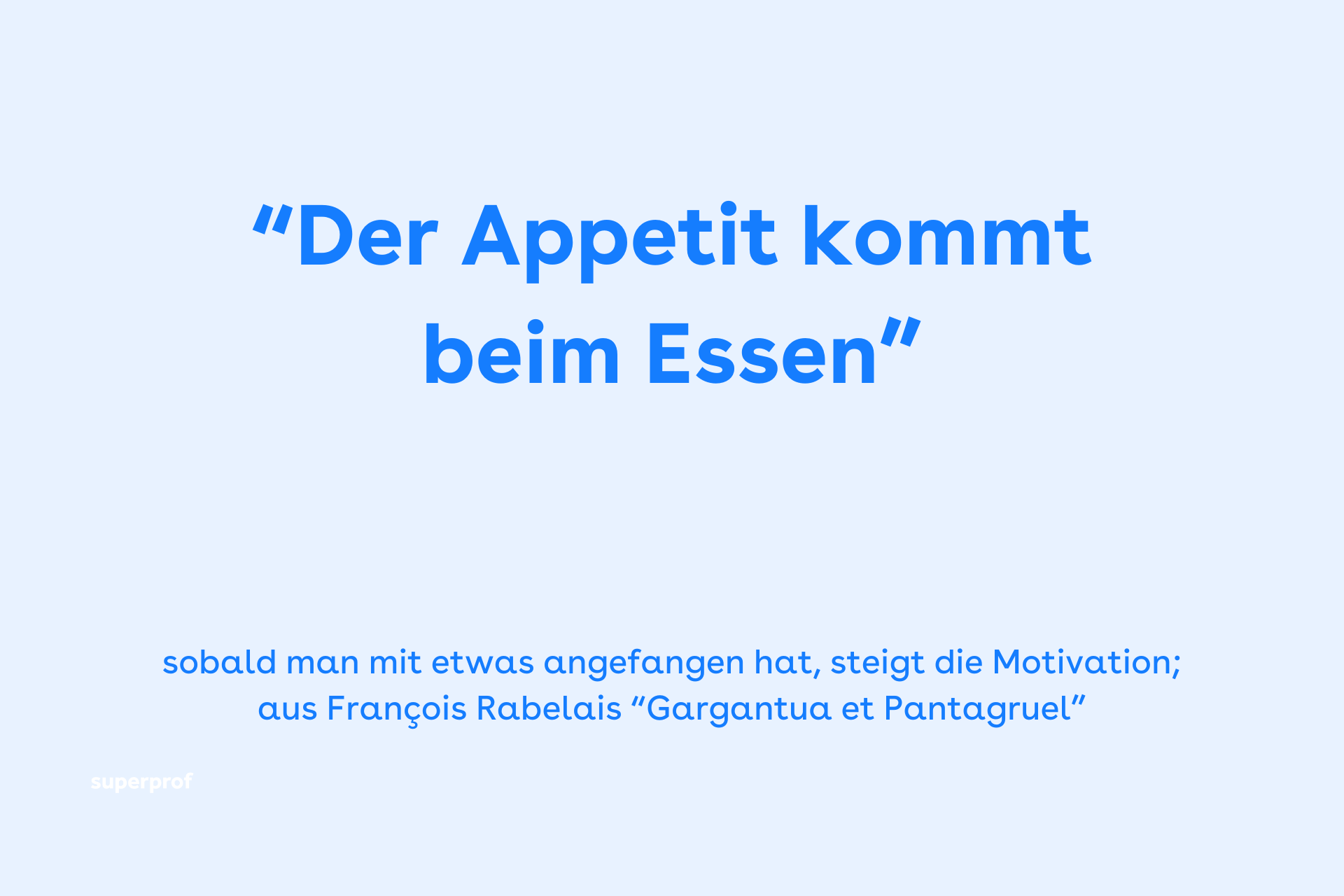 Der Appetit kommt beim Essen