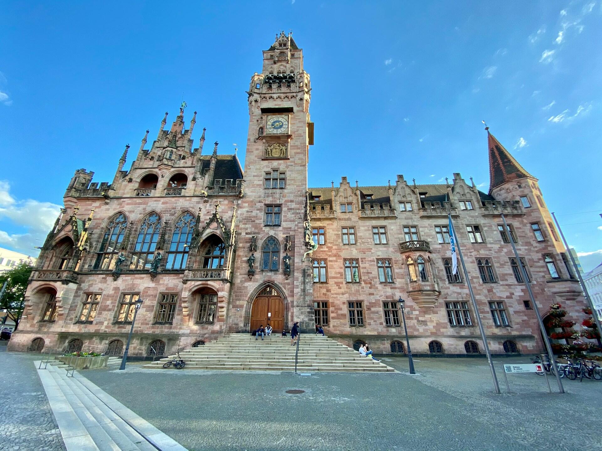 Stadtzentrum der Stadt Saarbrücken im Bundesland Saarland