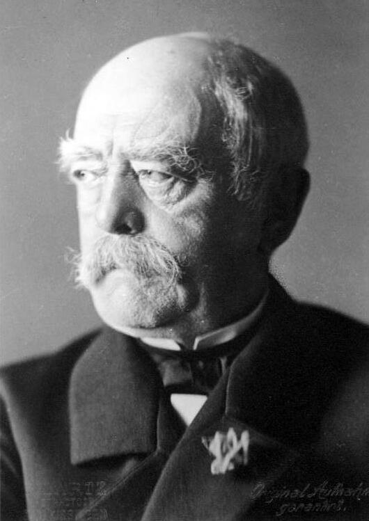 Portrait-Fotografie von Otto von Bismarck.