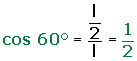Explicaciones y ejemplos de coseno de 60º - 2