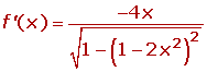 Explicaciones y ejemplos de derivada del arcocoseno - 4