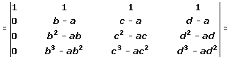 Explicaciones y ejemplos de determinante de vandermonde - 11