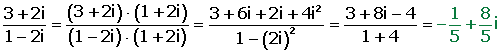 Explicaciones y ejemplos de división de complejos - 2