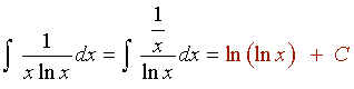 Explicaciones y ejemplos de integral de  logaritmo neperiano - 10