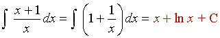 Explicaciones y ejemplos de integral de  logaritmo neperiano - 14