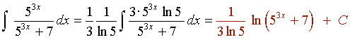 Explicaciones y ejemplos de integral de  logaritmo neperiano - 8