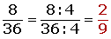 Explicaciones y ejemplos de simplificación de fracciones - 5