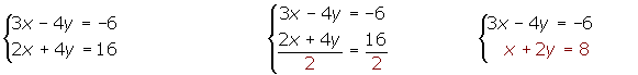 Explicaciones y ejemplos de sistemas de ecuaciones equivalentes - 7