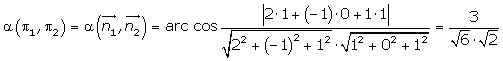 Explicaciones y ejemplos de Ángulo de dos planos - 6