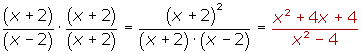 Explicaciones y ejemplos de amplificación de fracciones algebraicas