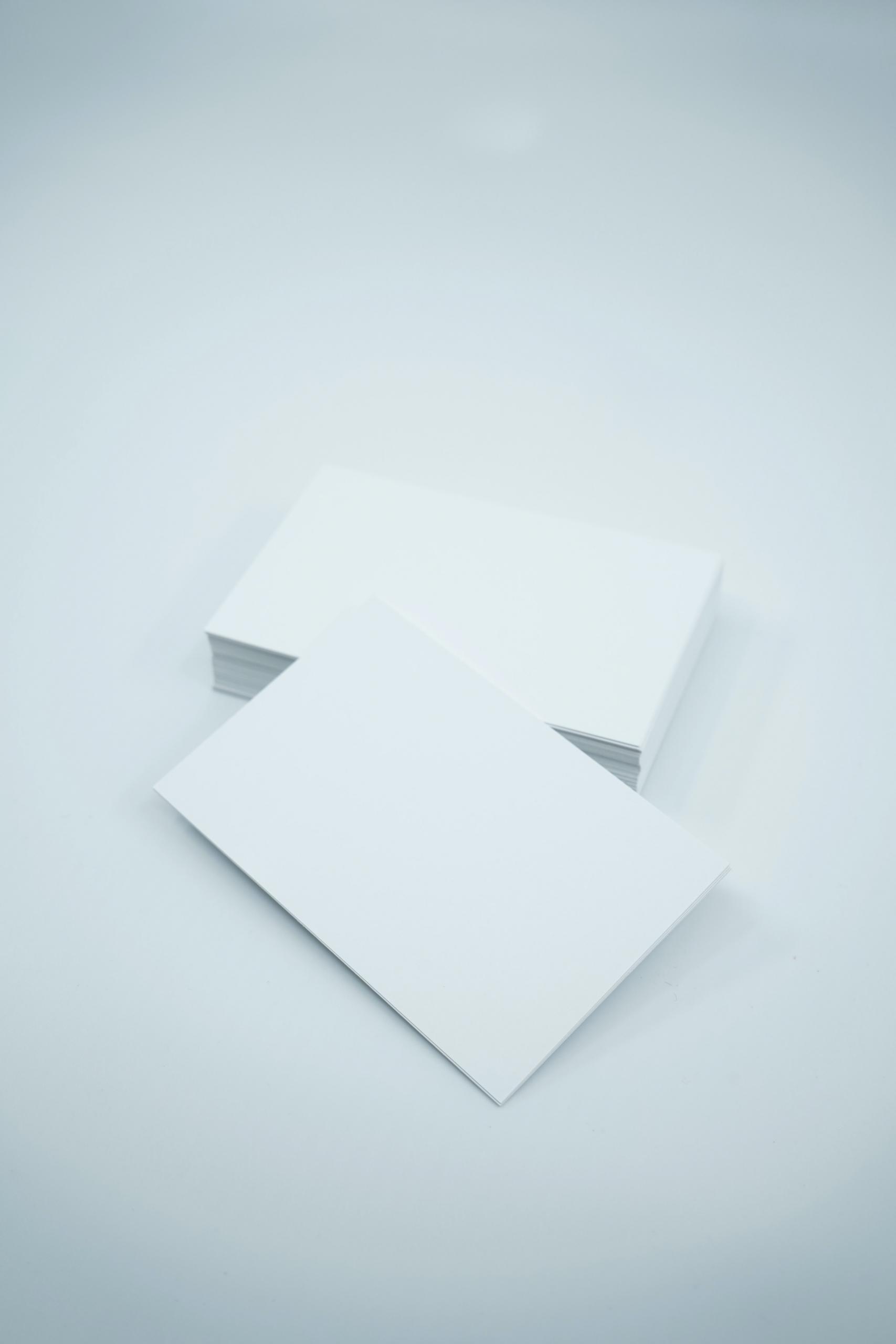 Flashcards i en bunke