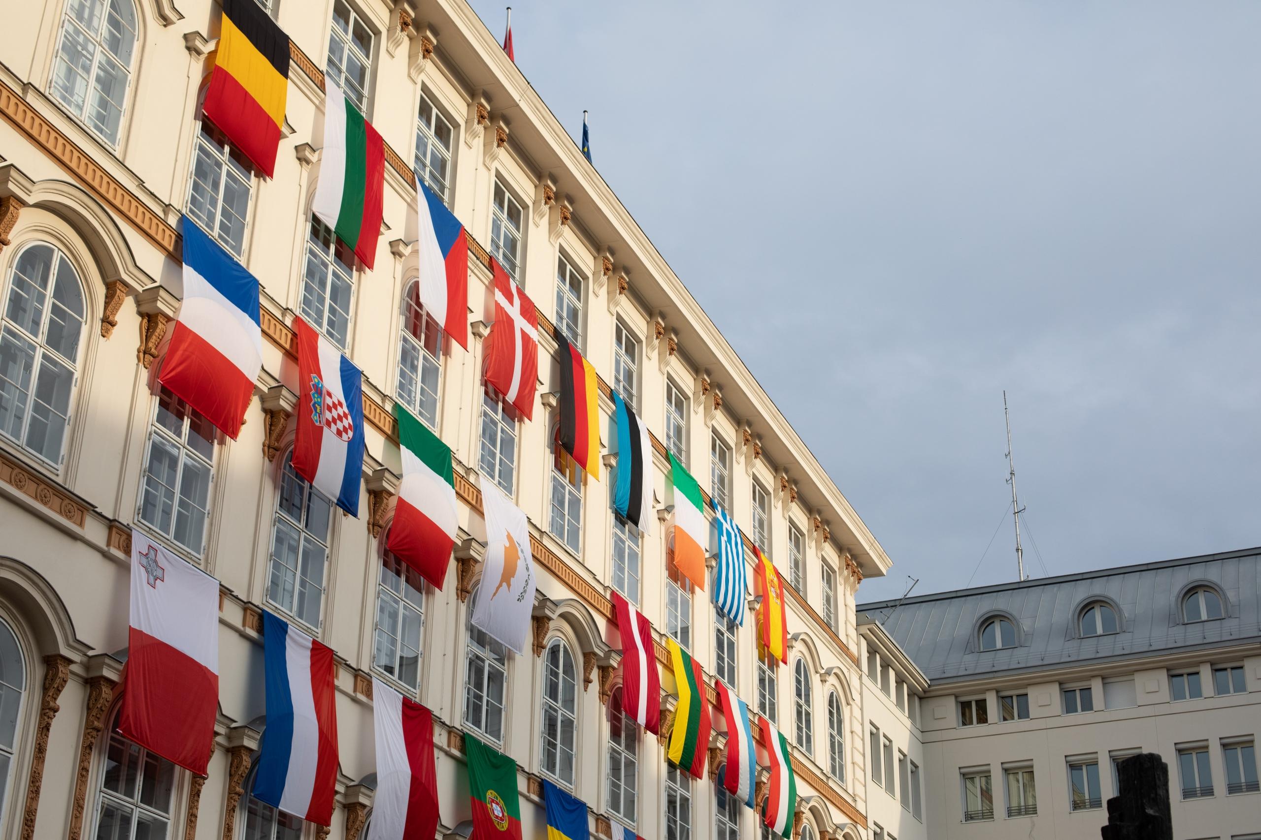 Flag på en facade