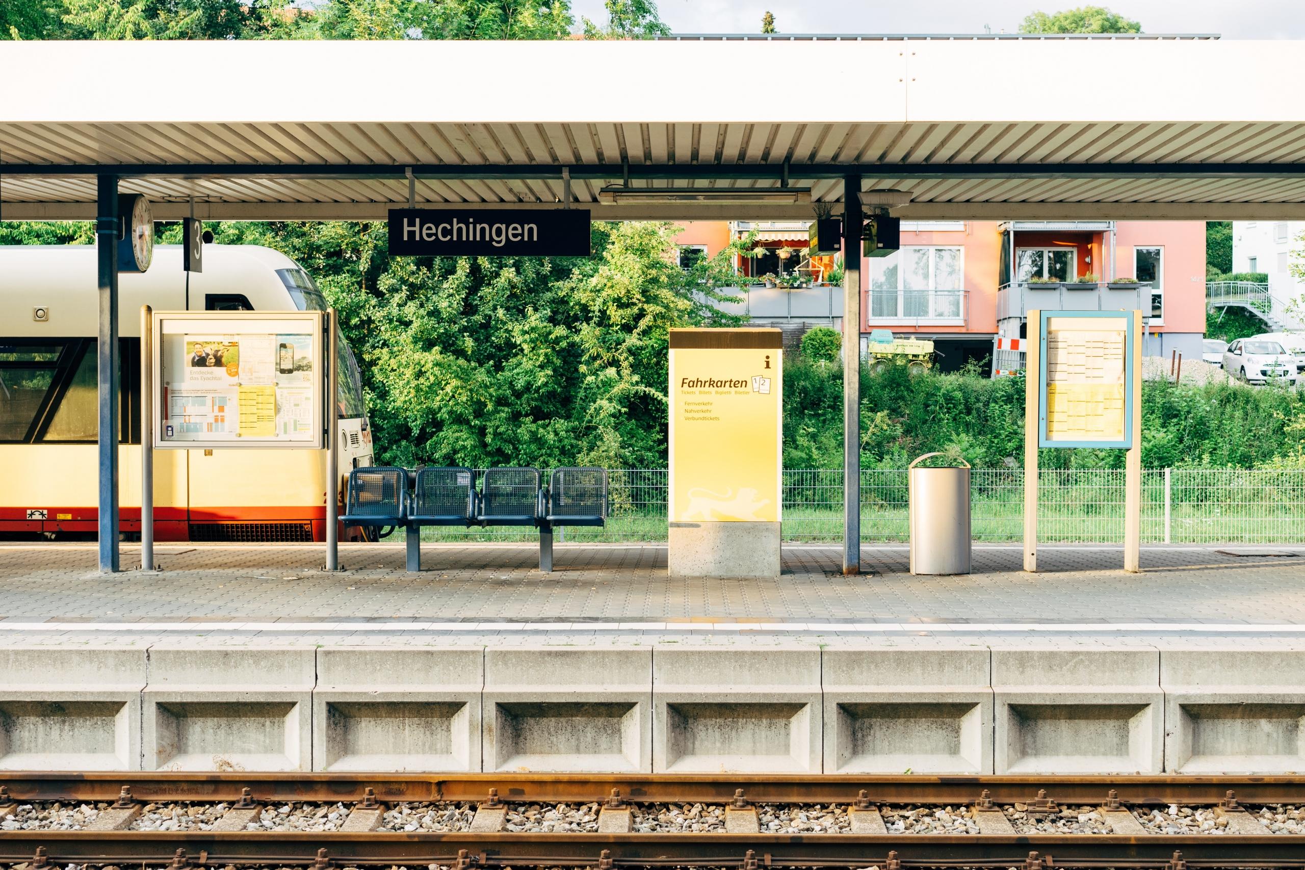 En tysk togstation