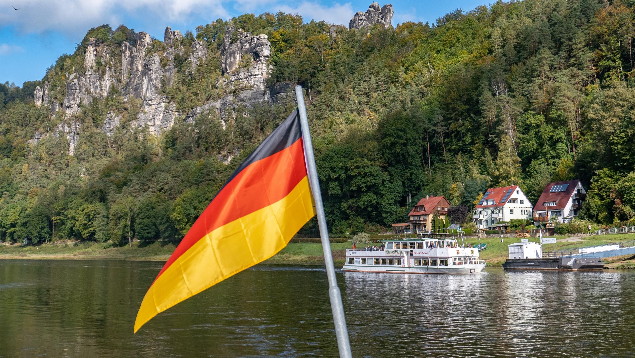 et tysk flag i tyskland