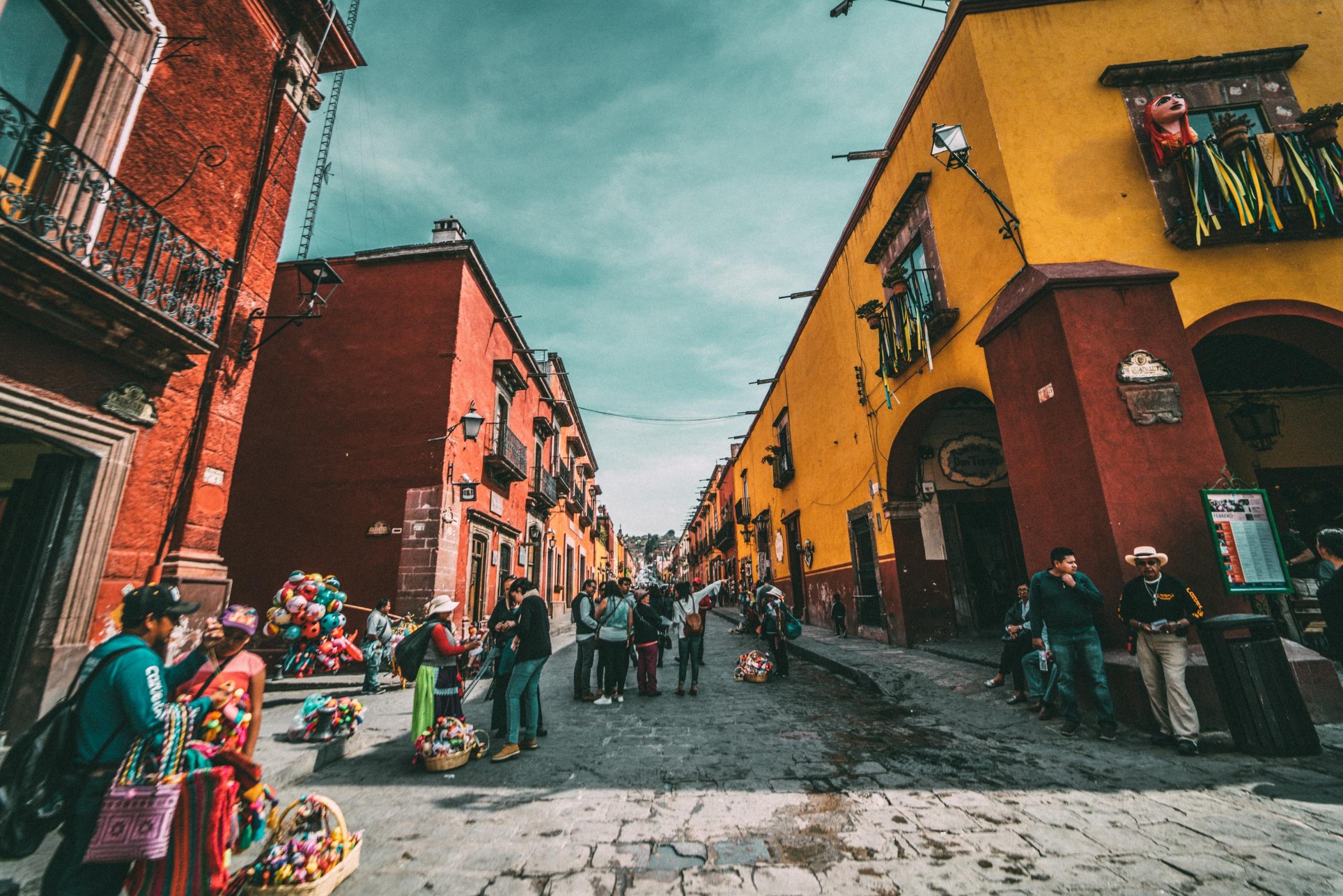 En smuk gade i Mexico