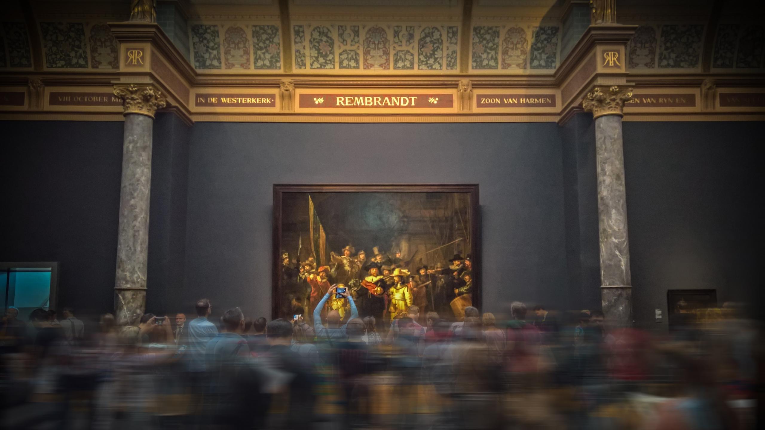 Et Rembrandt maleri på et museum