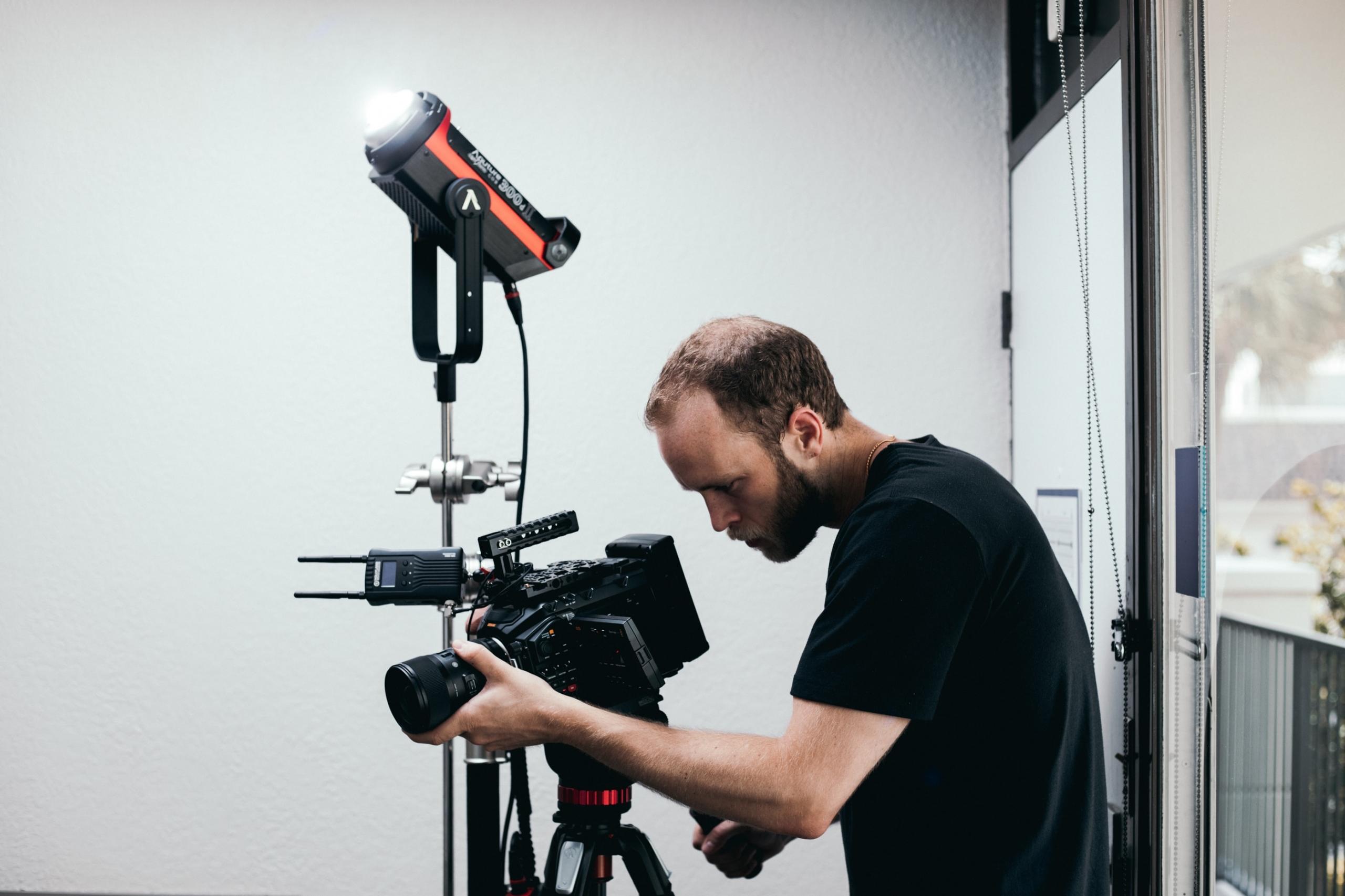 Videografer på arbejde